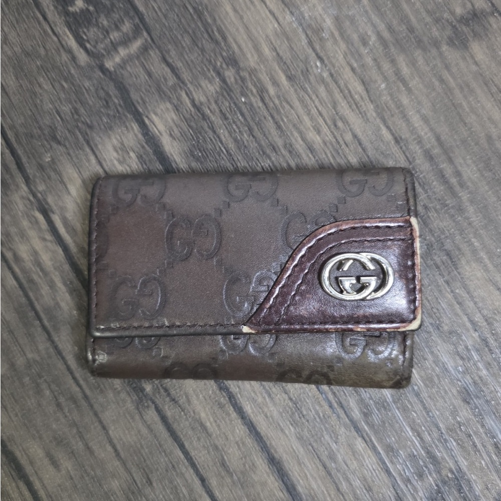 Gucci Dark Brown Monogram Card Holder